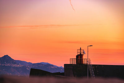 Scenic view of sea against sky during dawn