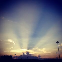 Silhouette of landscape at sunset