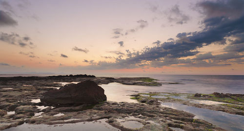 Sunrise at cabo cervera in torrevieja, alicante province in spain. 