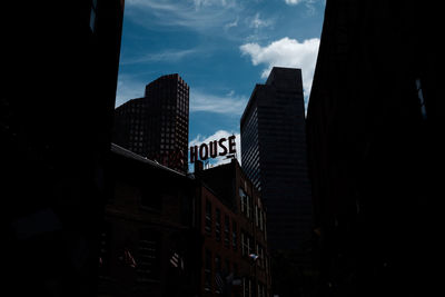 Low angle view of building against clear sky