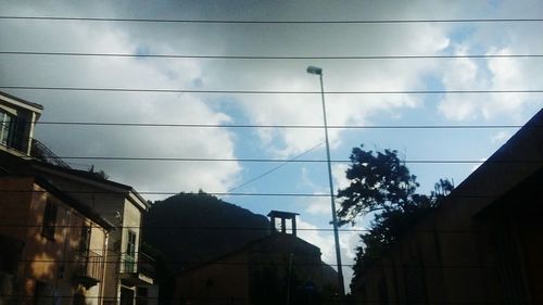 Low angle view of buildings against sky