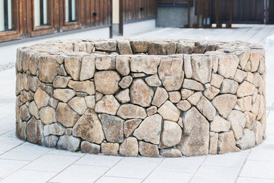 Close-up of stone wall