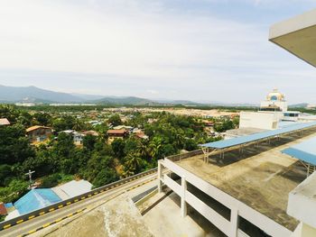 High angle shot of townscape