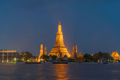 Low angle view of temple against clear sky