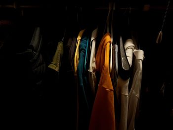 Panoramic view of clothes hanging at store