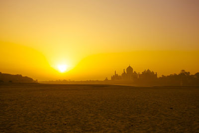 View of yellow sky during sunset