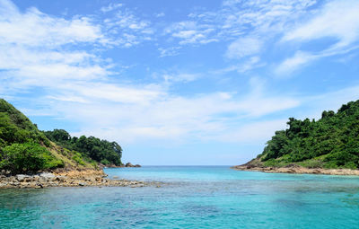 Scenic view of sea against sky