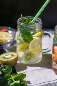 Close-up of drink on table