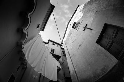 Low angle view of buildings against sky