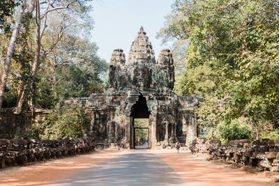 View of temple against trees