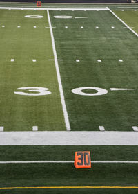 Information sign on soccer field