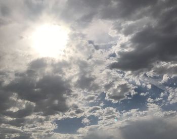 Low angle view of clouds in sky