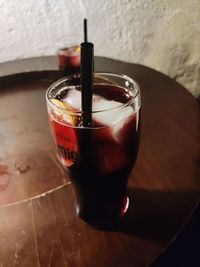 Close-up of drink on table