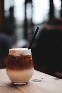 Close-up of coffee on table