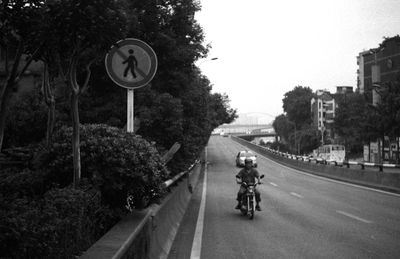People walking on road