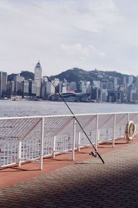 Hong kong city against sky