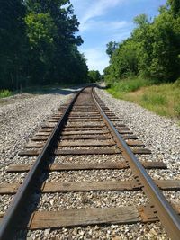 Railroad tracks in winter