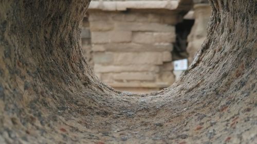 Close-up of stone wall