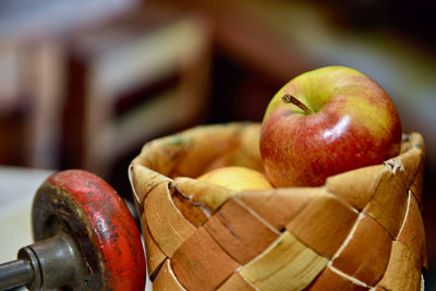 Close-up of apple on table