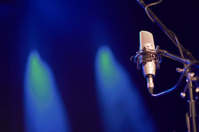 Low angle view of microphone