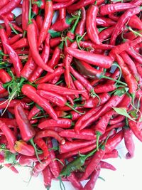 Close-up of red chili peppers