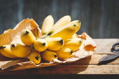 Close-up of fruits on table