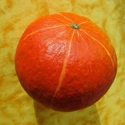 Close-up of pumpkin on table