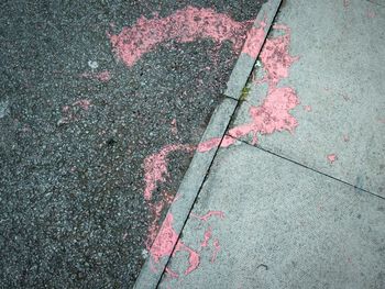 Detail shot of asphalt surface