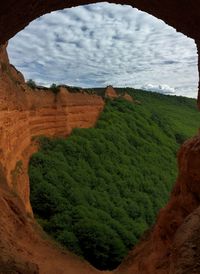 High angle view of landscape against sky