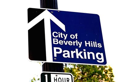 Low angle view of signboard