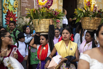 Group of people in basket