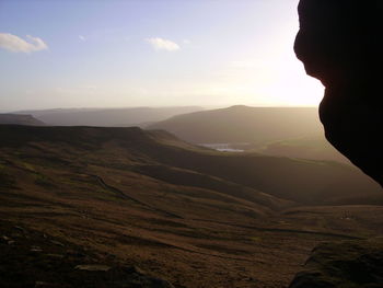 Scenic view of landscape during sunset