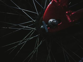 Close-up of hand against black background