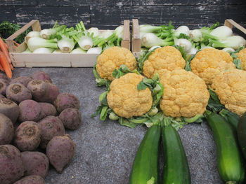 Close-up of vegetables for sale at market stall