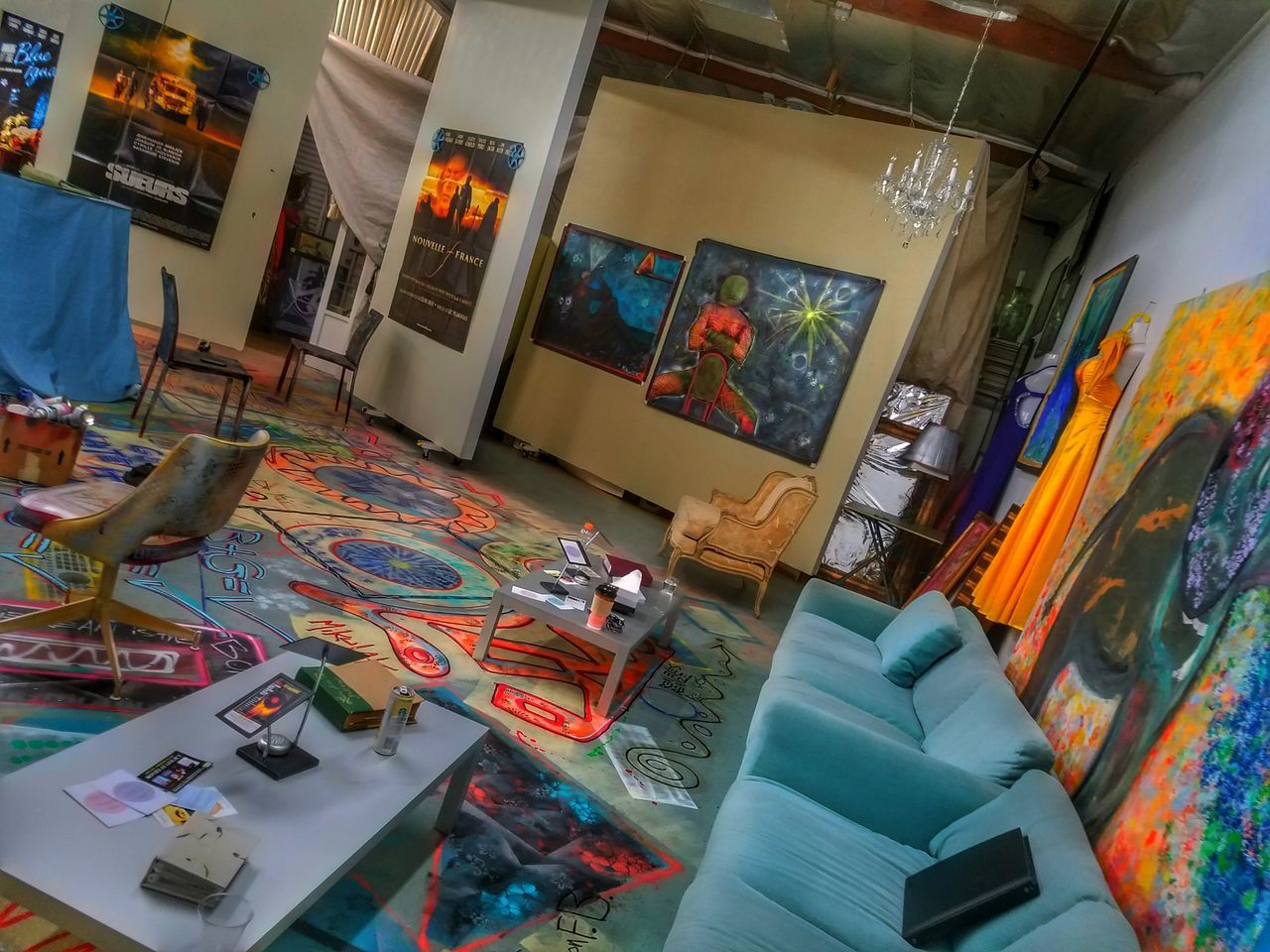 indoors, multi colored, variation, high angle view, home interior, architecture, no people, art, creativity, art and craft, built structure, large group of objects, education, messy, interior, ceiling, absence, choice, colorful, chair