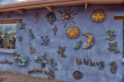 Close-up of painting on wall