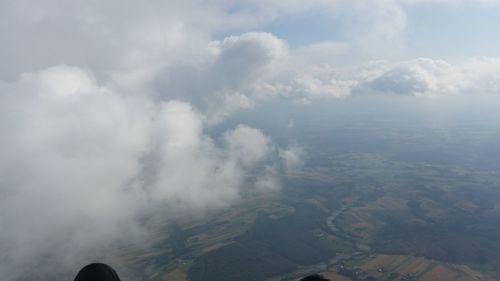 Aerial view of landscape against sky