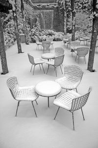 Empty chairs in a row