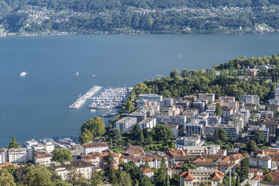 Locarno landscape whit sanctuary of madonna del sasso