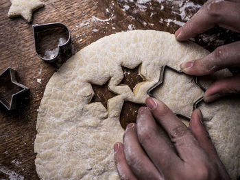 Chef preparing pastry on kitchen counter