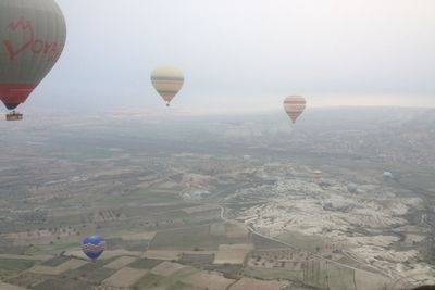 Hot air balloon in sky