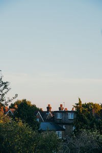 High angle view of buildings against sky