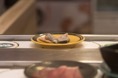 Close-up of food on table in restaurant