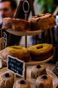Close-up of dessert on table