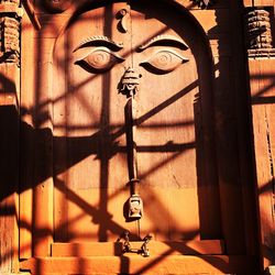 Close-up of shadow on wood