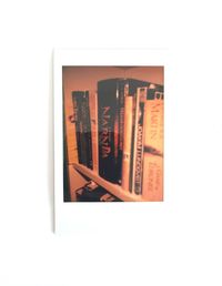 High angle view of open book against white background
