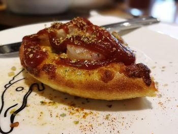 Close-up of dessert in plate