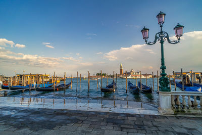 Boats in harbor