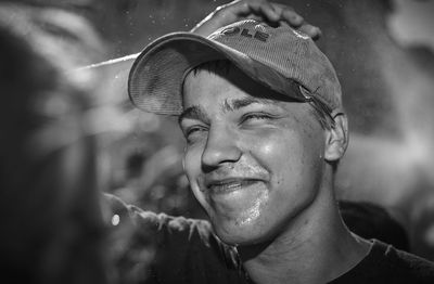 Portrait of smiling man wearing hat