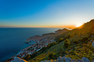 Sunset view point in dubrovnik